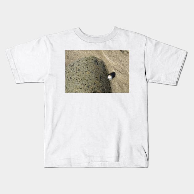 Alone on the Beach Kids T-Shirt by MJDiesl